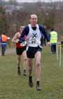 Ben Reynolds (Thames Hare and Hounds) finishing 2nd and 45-49 winner, males 35 to 64 race, BMAF Cross Country, Herrington, Sunderland.